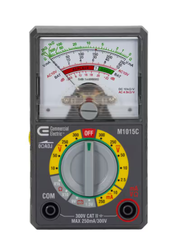 Commercial Electric- Analog Multi-Meter