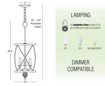 Kira Home Eleanor 60-Watt 3-Light Warm Brass Transitional Chandelier with Warm Brass Shade, No Bulb Included RVL-CC1361-WB