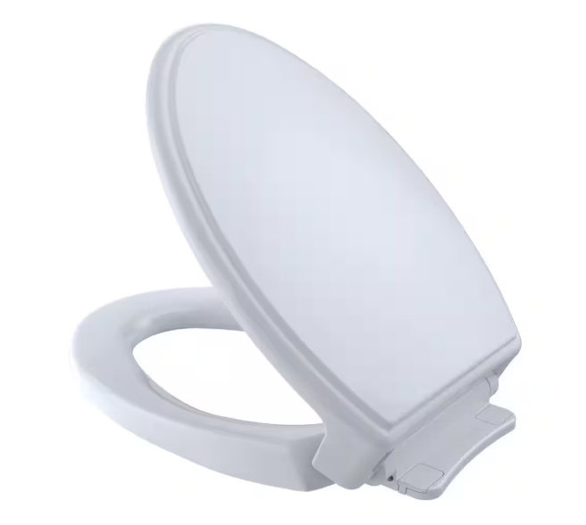 Traditional SoftClose Elongated Closed Front Toilet Seat in Cotton White