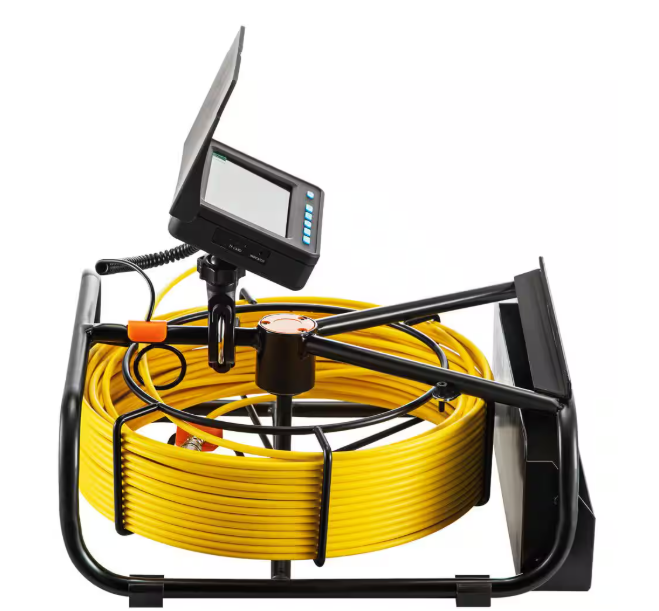 SKYSHALO Pipeline Inspection Camera 4.3 in. Screen Sewer Camera IP68 with DVR Function, 164 ft. Snake for Home Drain Plumbing GDKSYYC-4.3505HP0V0-0522