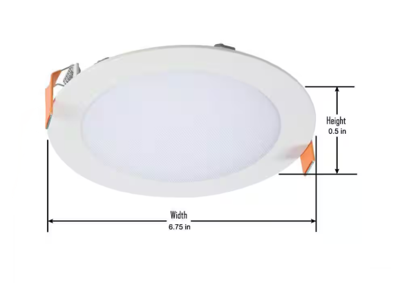 HALO HLBSL Series 6 in. Adjustable CCT Canless IC Rated Dimmable Indoor, Outdoor Integrated LED Recessed Light Kit HLBSL6099FS351EMWR