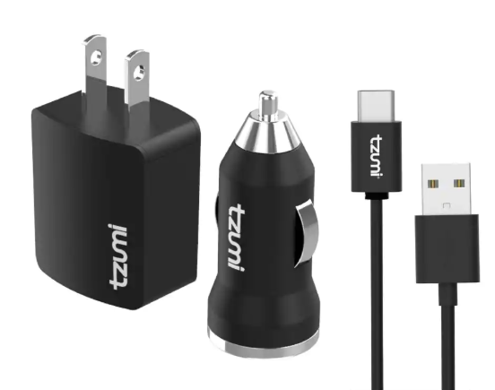TzumiUSB-C Auto Home ChargePak