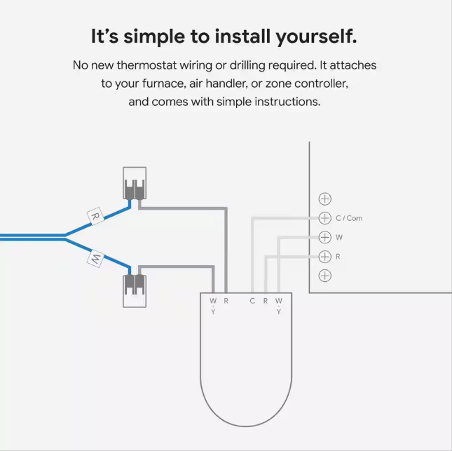 Google Nest Power Connector - C-Wire Substitute for Home System Without C Wire - Compatible with Nest thermostats GA02493-US