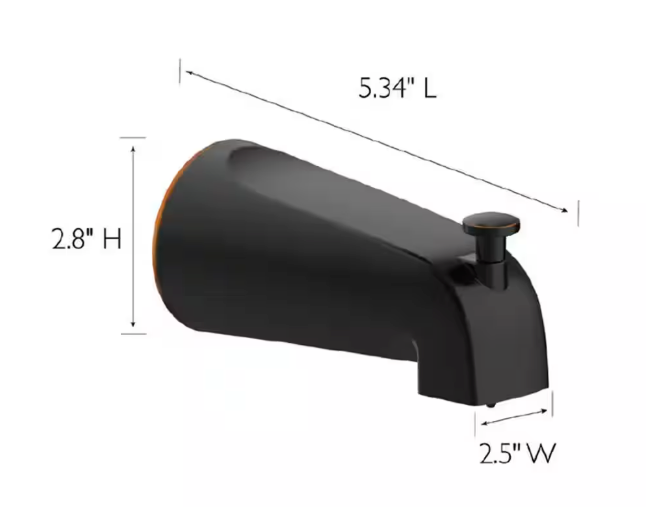 Design House Slip-On Tub Diverter Spout in Oil Rubbed Bronze 522938
