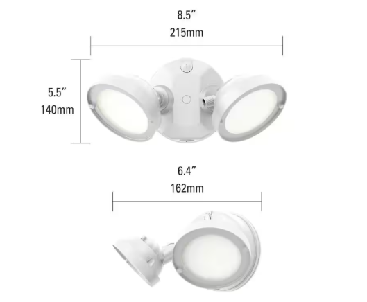 HALO TGS 150-Watt 80¬∞ White Outdoor Integrated LED Flood Light TGS2S402FRRW