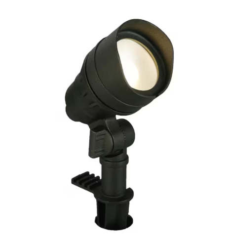 Hampton Bay 200 Lumen Millennium Black Adjustable Light Color Integrated LED Outdoor Landscape Flood Light IWH1501LS-6