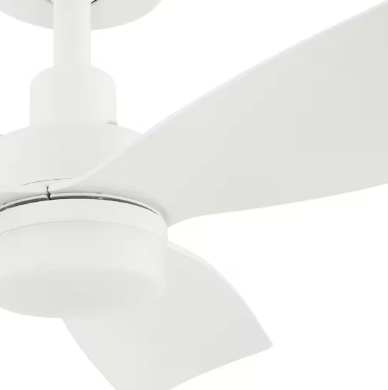 Hampton Bay Marlston 36 in. Indoor/Outdoor Matte White with White Blades Ceiling Fan with Adjustable White LED with Remote Included N375A-MWH