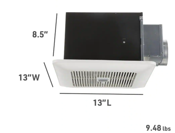 Panasonic WhisperSense DC Fan with Motion and Humidity Sensors Delay Timer and Pick-A-Flow Speed Selector 50, 80 or 110 CFM FV-0511VQC1