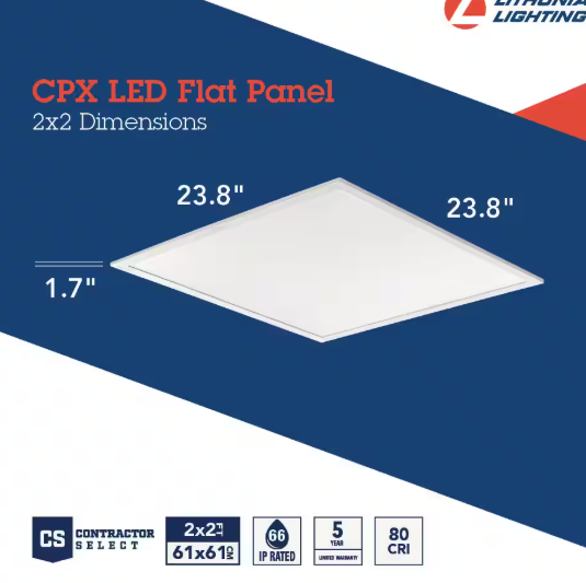 Lithonia Lighting Contractor Select CPX 2 ft. x 2 ft. Adjustable Lumens Integrated LED Panel Light with Switchable White Color Temperature CPX 2X2 ALO7 SWW7 M4