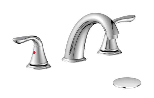 Glacier Bay Ivie 8 in. Widespread 2-Handle Bathroom Faucet in Chrome W2163CB
