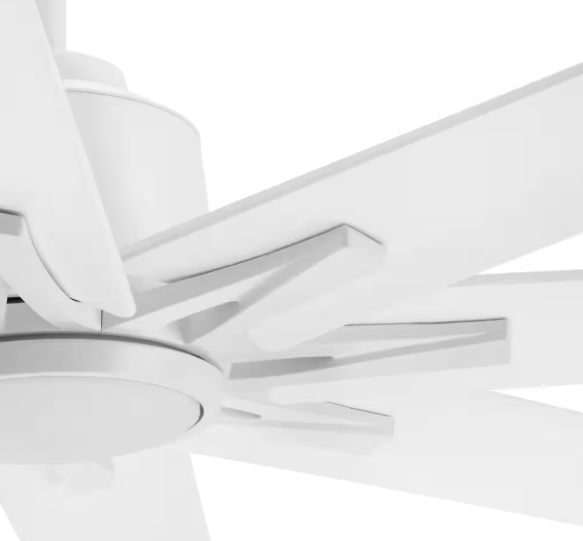 Home Decorators Collection Kensgrove II 72 in. Smart Indoor/Outdoor Matte White Ceiling Fan with Remote Included Powered by Hubspace N608-MWH