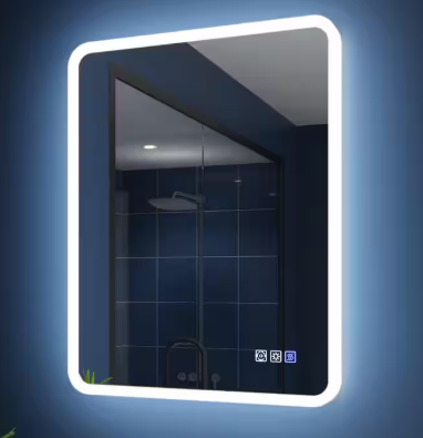 Wynnt 28 in. W x 36 in. H Rectangular Framed Wall LED Bathroom Vanity Mirror with Dimmable Anti-Fog Lighted Mirror in White HDBM2836P195766