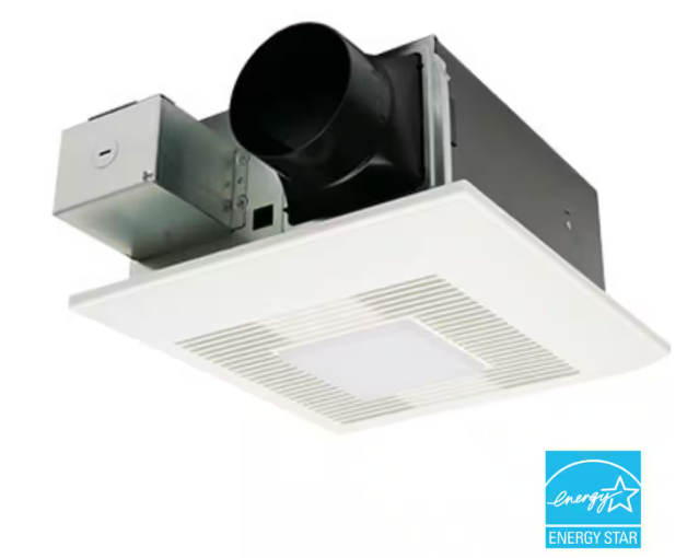 Panasonic WhisperFit DC/LED, Pick-A-Flow 50,80,110 CFM ENERGY STAR Quiet Ceiling Bathroom Exhaust Fan, Flex-Z Fast Install Bracket FV-0511VFL1