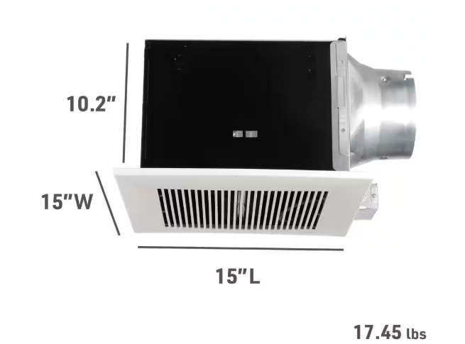 Panasonic WhisperCeiling 290 CFM Ceiling Surface Mount Bathroom Exhaust Fan, ENERGY STAR FV-30VQ3