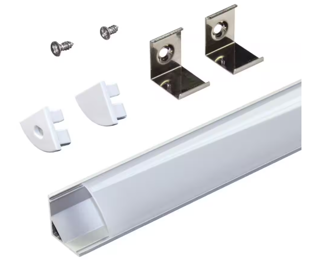 Armacost Lighting Corner Mount LED Tape Light Channel, Silver (5-Pack) 960051