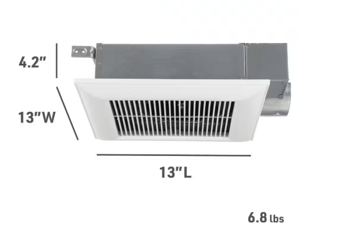 Panasonic WhisperValue DC Pick-A-Flow 50, 80 or 100 CFM Ceiling or Wall Low Profile Housing Depth Energy Star Bath Exhaust Fan
