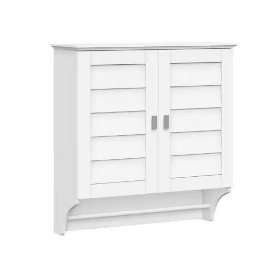 RiverRidge Home Brookfield 23.5 in. W x 8.9 in. D x 25.2 in. H 2-Door Bathroom Wall Cabinet Storage Medicine Cabinet in White 06-193