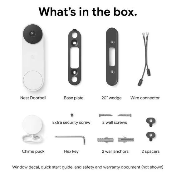Google Nest Doorbell (Wired, 2nd Gen) - Ivy GA03697-US