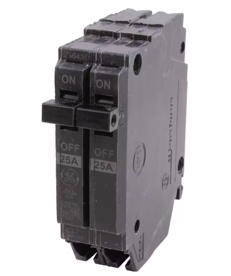 GE Q-Line 25-Space Amp 1 in. Double-Pole Circuit Breaker (THQP225)