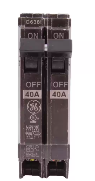 GE Q-Line 20 Amp 1 in. Double-Pole Circuit Breaker (THQP220)