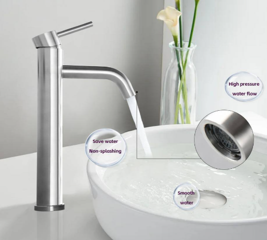 Unbranded Single Handle Single-Hole Bathroom Vessel Sink Faucet in Brushed Nickel X-YL026N