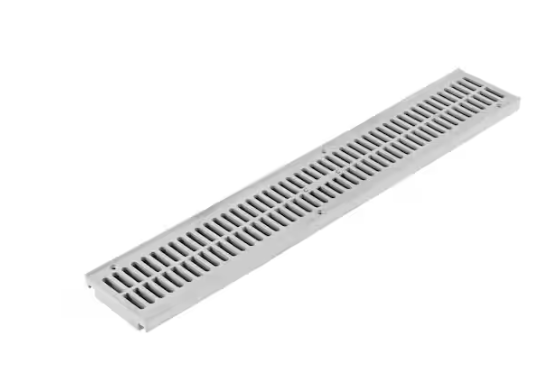NDS 2 ft. Plastic Spee-D Channel Drain Grate in Gray 241-1