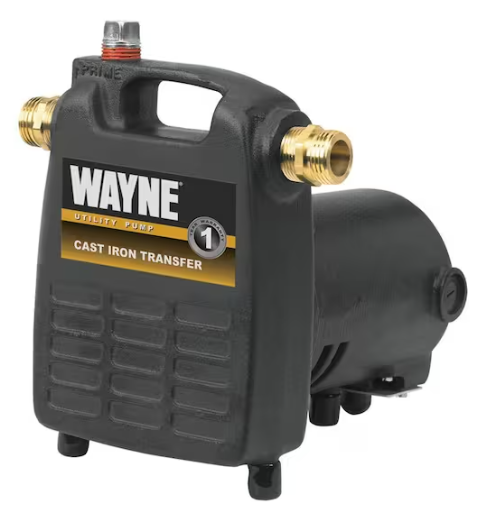 Wayne 1/2 HP Cast Iron, Portable Transfer Utility Pump PC4