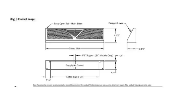 TruAire 18 in. Steel Brown Baseboard Diffuser Supply 118SB