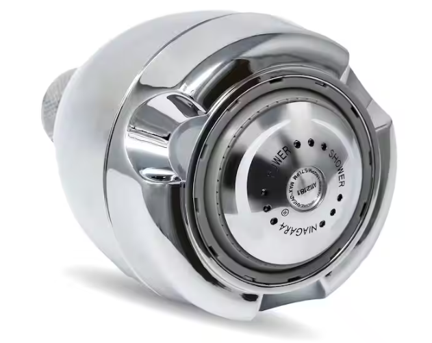 Niagara Conservation Earth Spa 3-Spray with 1.5 GPM 2.7-in. Wall Mount Adjustable Fixed Shower Head in Chrome, (1-Pack)