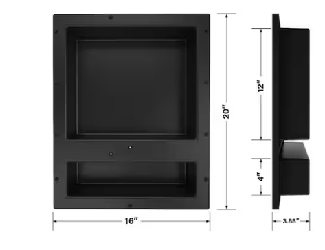 Tile Redi Redi Niche 16 in. W x 20 in. H x 4 in. D Shampoo - Soap Standard Double Niche