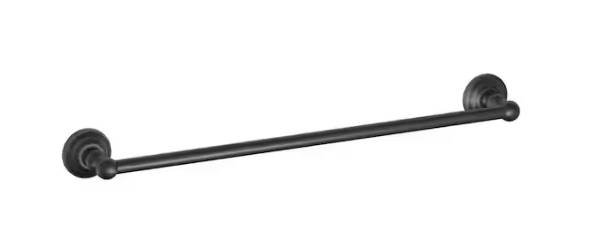 Glacier Bay Deveral 24 inch Bathroom Wall Mounted Towel Bar in Matte Black Finish 2470MB-TB