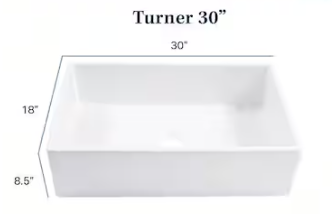 SINKOLOGY Turner 30 in. Farmhouse Apron Front Undermount Single Bowl Crisp White Fireclay Kitchen Sink SK404-30FC