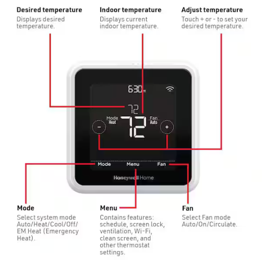 T5 7-Day Smart Wi-Fi Thermostat with Geofence Technology and Auto Changeover, Energy Star Certified