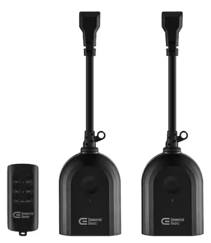 Commercial Electric- Wireless Indoor/Outdoor Remote Control with 2 Rev