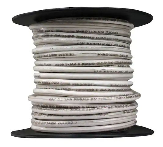 100 ft. 14 Gauge White Solid Copper THHN Wire