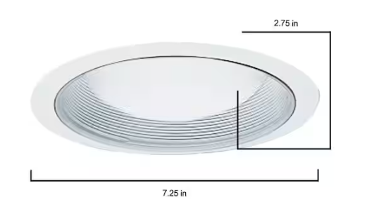 HALO 6 in. White Recessed Ceiling Light Baffle and Trim Ring