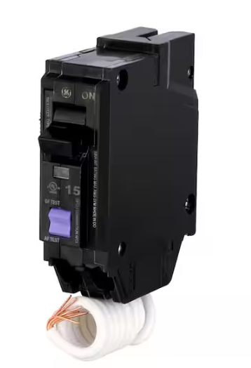 GE Q-Line 15 Amp Single-Pole Dual Function Arc Fault/GFCI Breaker