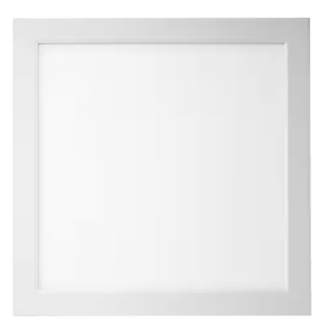 Commercial Electric Flexinstall Panel 12 in. x 12 in. White Integrated LED Flat Panel Light with 5CCT Plus DuoBright