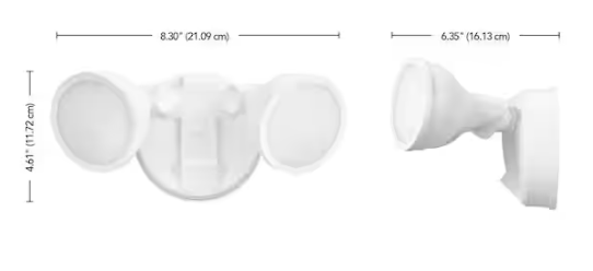 Globe Electric- 100-Watt Equivalent 1200-Lumen Outdoor Exterior White Switch Activated 2-Head Integrated LED Security Flood Light (2-Pk)