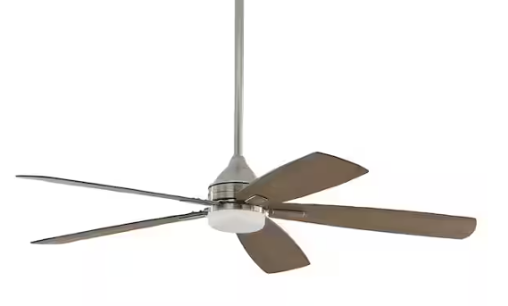 Home Decorators Collection- Beckford 52 in. Indoor Brushed Nickel Ceiling Fan with Adjustable White Integrated LED with Remote Control Included