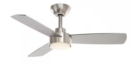 Hampton Bay- Dorsey 36 in. (3 ft. ) Indoor/Covered Outdoor Brushed Nickel Ceiling Fan with Remote Control and LED Light Kit