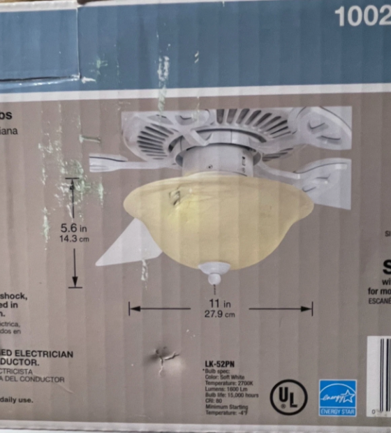 Hampton Bay Universal LED Ceiling Fan Light Kit Multiple Finials included