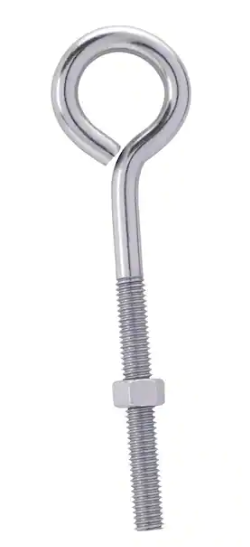 Everbilt- 1/4 in. x 2 in. Stainless Steel Eye Bolt with Nut (2-Pack)