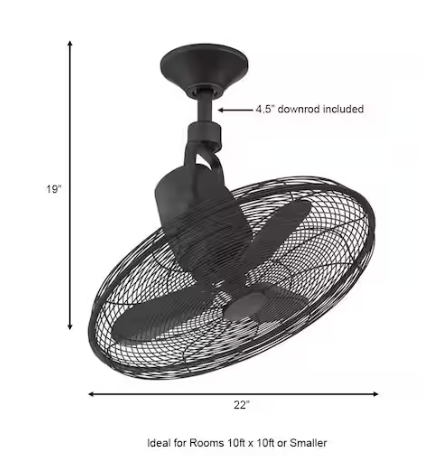 Home Decorators Collection Bentley III 22 in. Indoor/Outdoor Natural Iron Oscillating Ceiling Fan with Remote Control