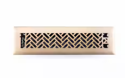 Hampton Bay Interwoven 2 in. x 12 in. Steel Floor Register in Brushed Gold