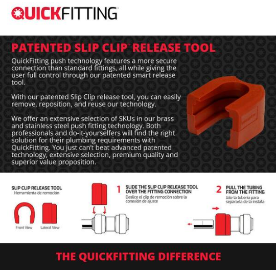 QUICKFITTING 1/2 in. Push-to-Connect x 1/2 in. FIP x 18 in. Angle Stop Faucet Connector with SlipClip Release Tool (2-Pack)