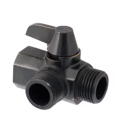 Shower Arm to Shower Hose Diverter Valve - Made of Solid BRASS in Rubbed Bronze