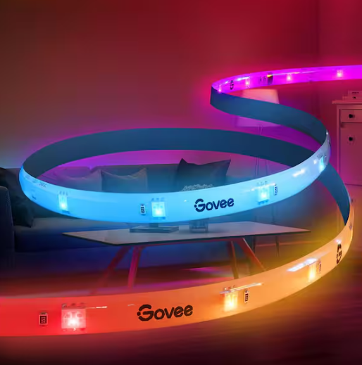 Govee RGBIC Pro 24.6 ft. Smart Color Changing Plug-In Integrated LED White Tape Wi-Fi Enabled Strip Light (1-Strip)