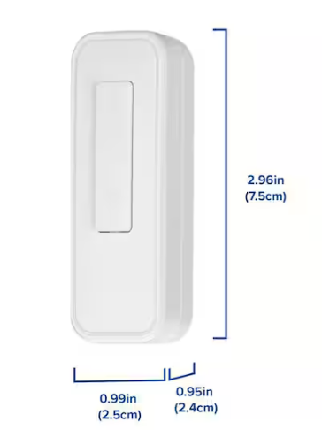Defiant- Wireless Wi-Fi Smart Plug-In White Doorbell Kit with Wireless Push Button Powered by Hubspace