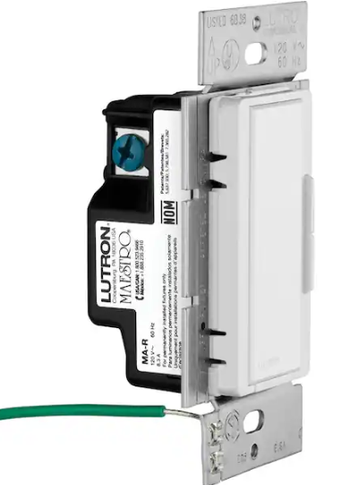 Lutron Maestro Companion Multi-Location Dimmer Switch, Only for Use with Maestro LED+ Dimmer, White (MA-RR-WH)